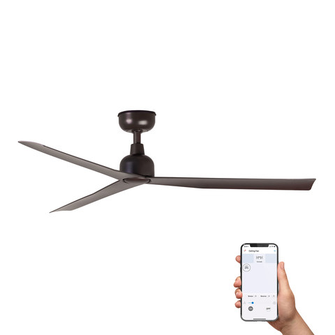 Faro Barcelona MARINE M Ceiling fan brown IP44 TUYA — manufacturer representative image