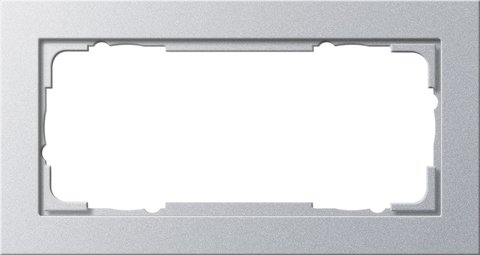 Gira E2 cover frame colour aluminium colour aluminium (lacquered) — 100225
