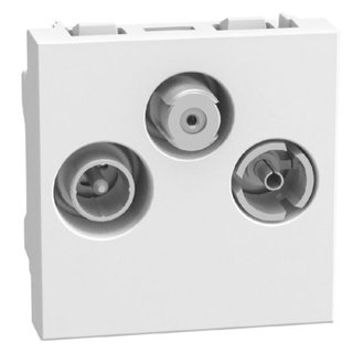 BTicino Star demixed TV-R-SAT sockets - 2 modules - white — YW4210M2D