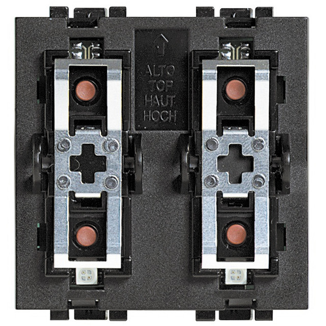 BTicino Command with 3 buttons and 3 two-color LED for shutter actuators LN4661M2 or DIN module F401. — LN4660M2