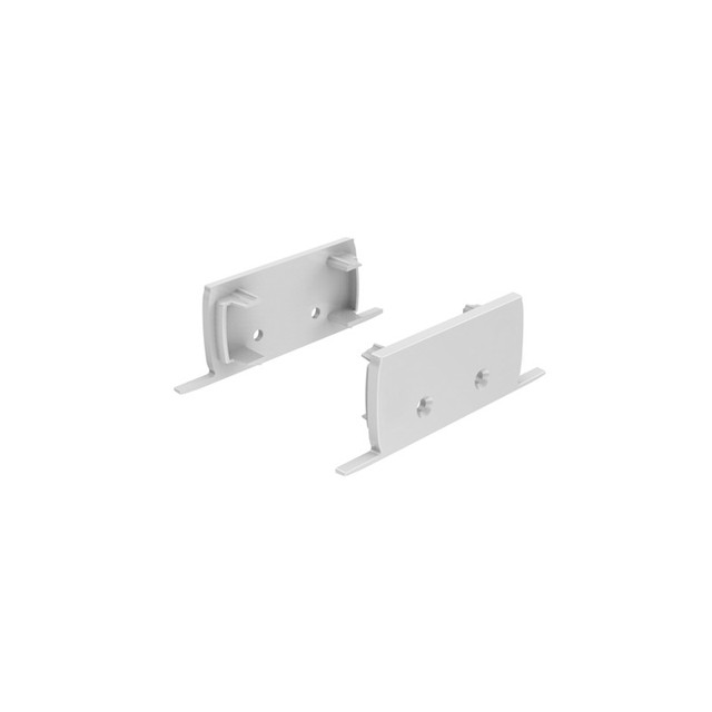 ACA Lighting SET OF GREY PLASTIC END CAPS FOR P50N, 2 WITHOUT HOLE — EP50N