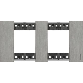 BTicino 2x2P 71mm Living Now plate — KA4802M2ZG
