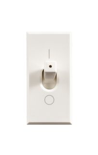AVE TOGGLE SWITCH, WHITEK S44, MATT WHITE COLOR, 2P 20AX LIGHTABLE – MATT FINISH – 1 MOD. — 446010LV/20A
