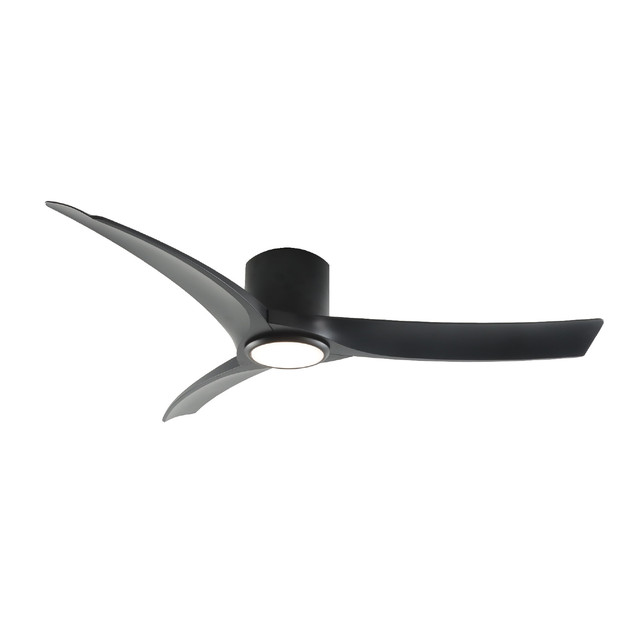 ACA Lighting CEILING FAN DIM BLACK WITH 3 BLADES ABS REMOTE CONTROL & TIMER LED 24W 2400L DC 45W 1320mm — FANGSKC02B