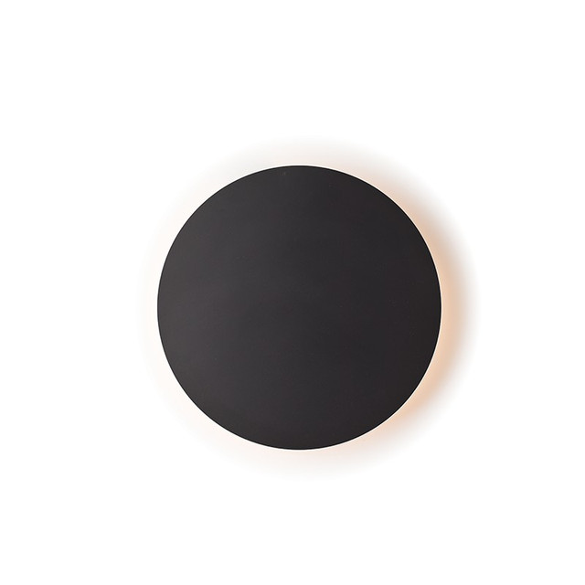 ACA Lighting WALL LUMINAIRE LED 24W 3000K BLACK MDF CIRCLE Φ40ΧΗ3,6CM ECLIPSE — ZM1724LEDWB — manufacturer representative image