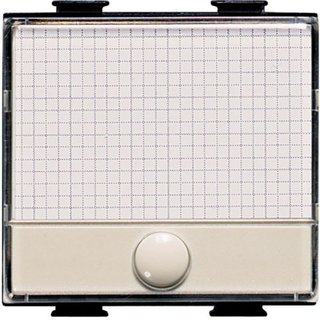 BTicino Pushbutton 1P NO 250Vac 10A with name plate — A5008