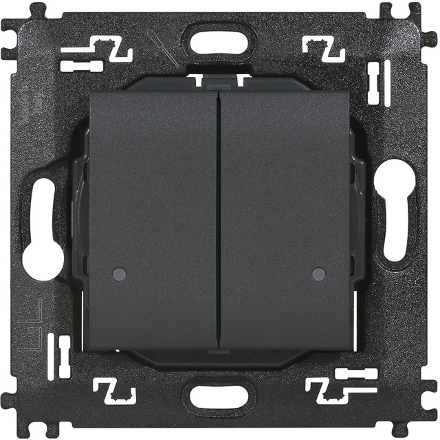 BTicino Double wireless Light switch with 2 buttons to control 2 different connected devices for Lights. — L4003DCW