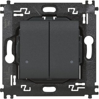 BTicino Double wireless Light switch with 2 buttons to control 2 different connected devices for Lights. — L4003DCW