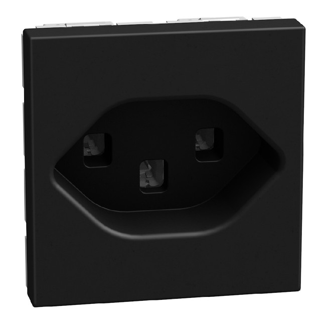 BTicino Swiss standard socket 2 P+E 16 A 250 V socket - 2 modules - dark — YD4164T23