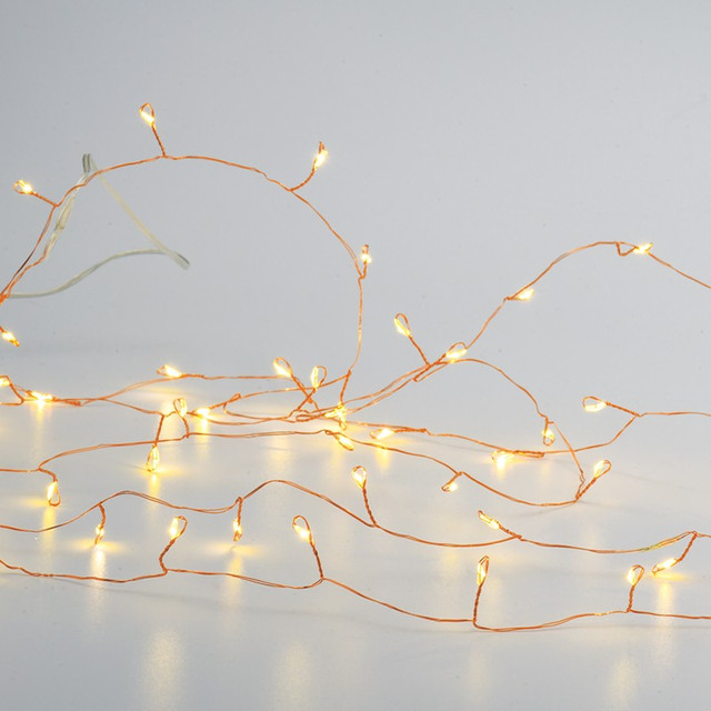 ACA Lighting 300 CLUSTER LED STRING LIGHTS, WW, COPPER WIRE, ADAPTOR (4.5VDC) & 8 FUNCTIONS,IP44, 3M+3M, 6W — X063001277 — manufacturer representative image