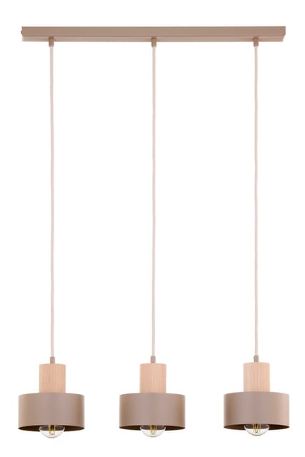 Sigma Pendant lamp RIF Wood 3 ciemny beż/drewno naturalne 41872