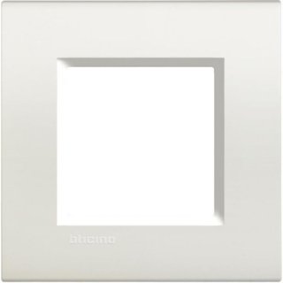 BTicino Square cover plate 2 modules - white — LNA4802BI