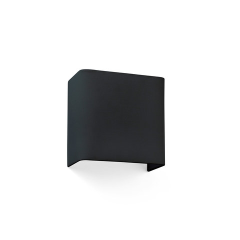 Faro Barcelona COTTON SQ 200 Square black wall lamp 1L — manufacturer representative image