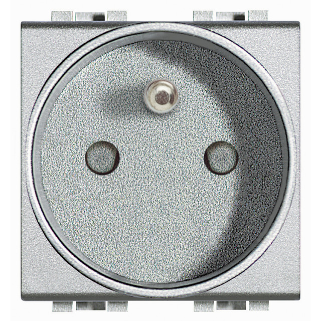 BTicino Socket 2P+T 16A - France/Belgium standard - shielded tulip contacts - Automatic clamps — NT4142AN