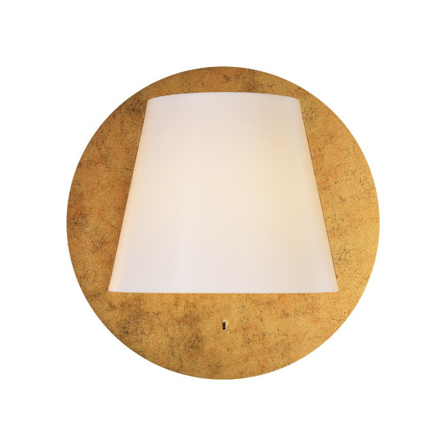 ACA Lighting NETTO WALL LUMINAIRE LED 5W 3000K ANTIQUE BRASS MDF + WHITE PLASTIC Φ25Χ12,5CM — ZM165LEDWG