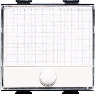 BTicino Pushbutton 1P NO 250Vac 10A with name plate — AM5008