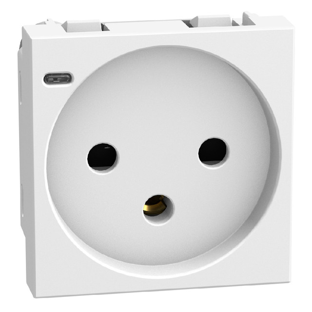 BTicino Israeli standard socket 2 P+E 10/16 A 250 V socket - 2 modules - white — YW4183