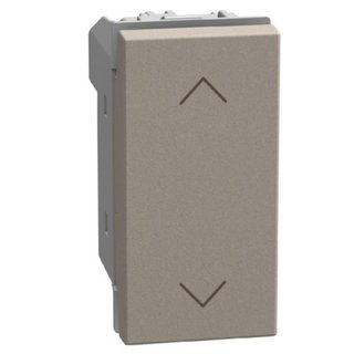 BTicino Changeover switch 1P 10 AX - 250 V 1-0-2 - not lightable - 1 module - stone — YG4027N