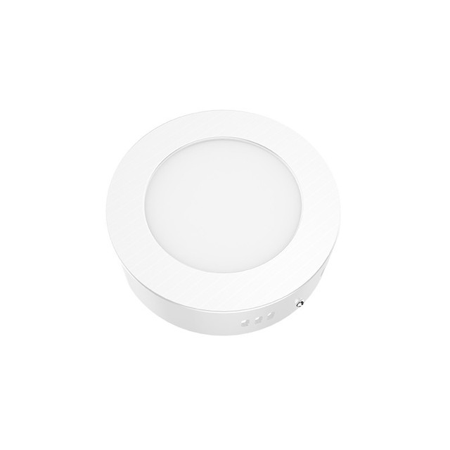 ACA Lighting LED SLIM PANEL WHITE ROUND CEIL. 6W 3000K 450Lm Φ117mm 230V AC Ra80 — VEKO630RW