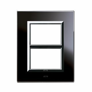 AVE VERA44 GLASS FRONT PLATE BLACK 3+3M — 44PV33NAL