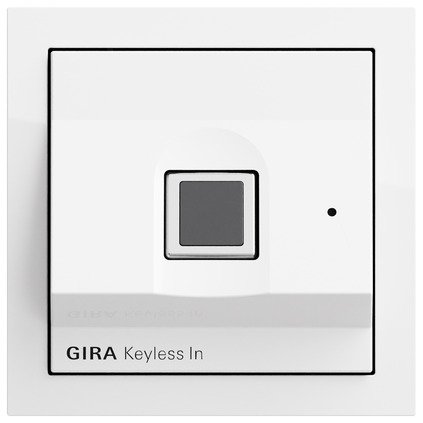 Gira Keyless In Fingerprint reader pure white glossy System 70 — 261770
