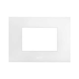 AVE SMART EASY S44 TECHNOPOLYMER FRONT PLATE, WHITEK WHITE COLOR – MATT FINISH – 3 MOD. — 44PSME3BO