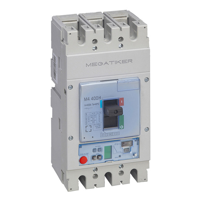 BTicino MP4 630F - electronic Mccb 3P for motor operator protection - In= 400A - Icu= 70kA — T743H400MPE