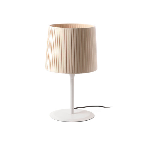 Faro Barcelona SAMBA White/ribbon beige table lamp — manufacturer representative image