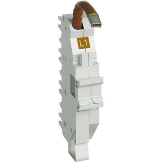 BTicino Base for top cable connection BTDIN 1P 1.5 modules - L1 - brown — TC125L1C