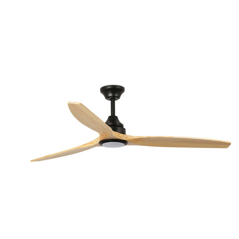 Faro Barcelona ALO LED L Ceiling fan black/pine 20W SWT — manufacturer representative image