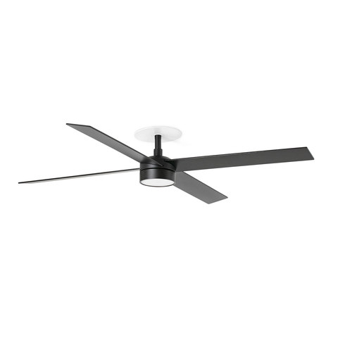 Faro Barcelona RUDDER RECESSED 4 L Black/walnut fan 20W SWT — manufacturer representative image