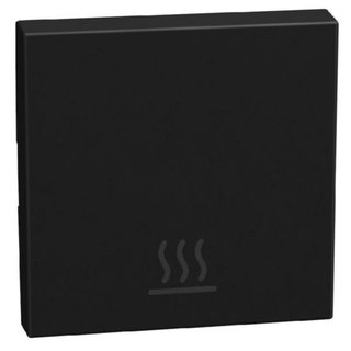 BTicino lightable key cover with heater symbol, 2 modules dark, axial — YD4916PM2