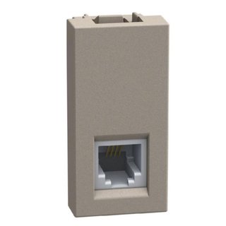 BTicino RJ11 connector type K10 - 1 module - stone — YG4258RJ11
