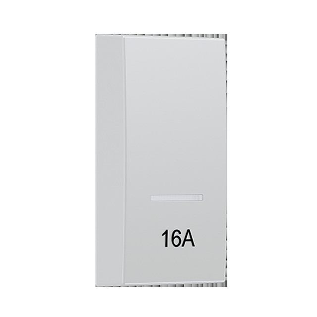 ACA Lighting MODYS BUTTON WITH INDICATOR 16A 2 M. IVORY — 10101331903