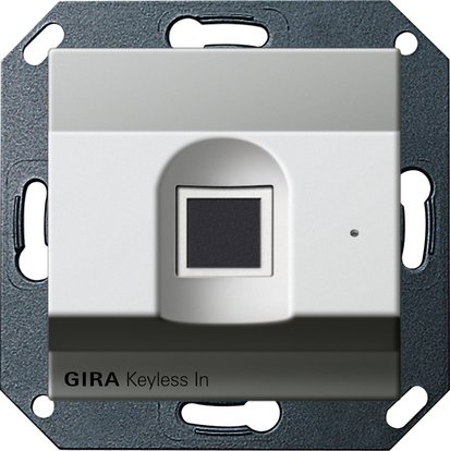 Gira Keyless In Fingerprint reader stainless steel (lacquered) System 55 — 2617600