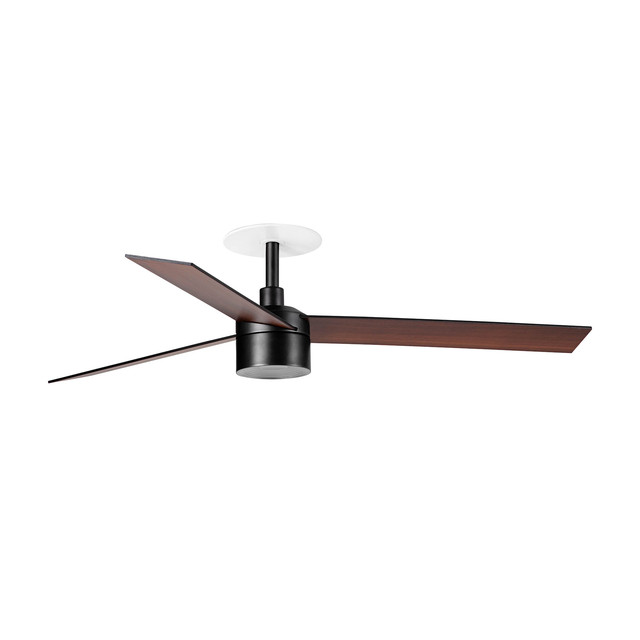 Faro Barcelona RUDDER RECESSED TEK 3 L Black/walnut fan 4000K — 34298R3C — manufacturer representative image