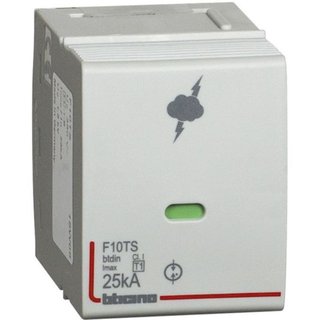 BTicino Replaceable cartridge for SPD type 1 - 1 module - Iimp 25KA — F10TS