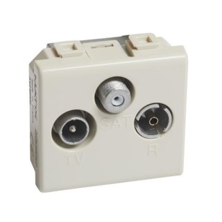 BTicino Star demixed coaxial socket for single-user aerial systems — A5210M2D