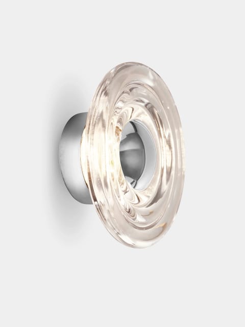 Tom Dixon Press Mini Surface Light | Clear Pressed Glass — PRS11CLEU