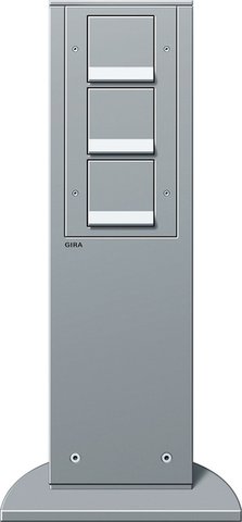 Gira energy profile height 491 mm colour aluminium 3 SCHUKO socket outlets — 134126