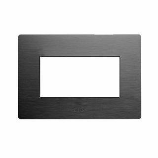 AVE S44 ALUMINUM PLATE, ANTHRACITE ALLUMINUM – WITHOUT FINISHING FRAME – 4 MOD. — 44PAQ4ANS