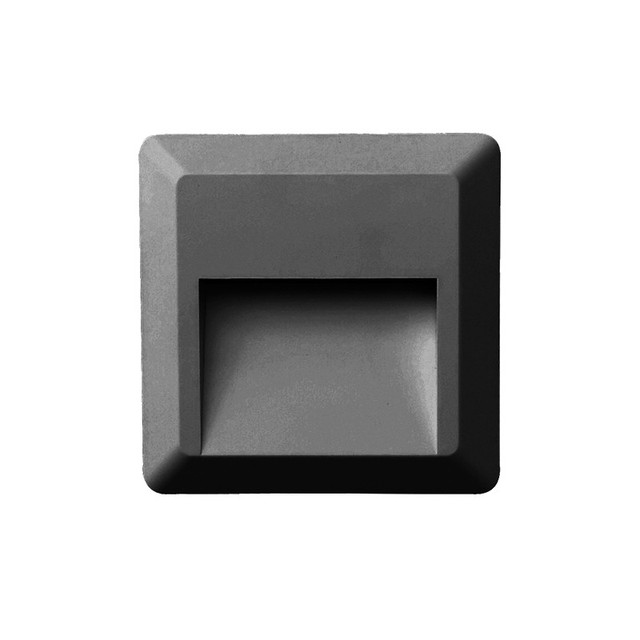 ACA Lighting LED WALL SQUARE LUMINAIRE DARK GREY 230V AC IP65 2W 3000K 100LM RA80 — SLIM52NDG