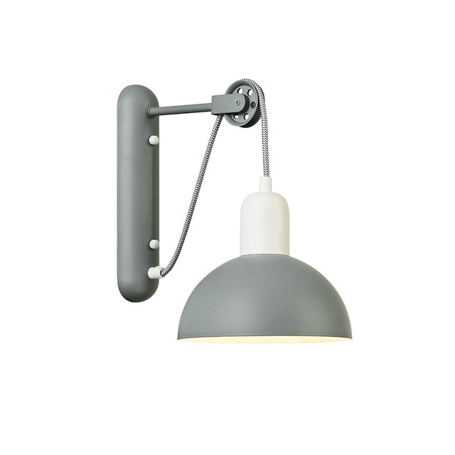 ACA Lighting NETTO WALL MOUNTED LUMINAIRE 1XE14 GREY/WHITE METALLIC 27X18X32CM CEZANNE — EG5791W26G