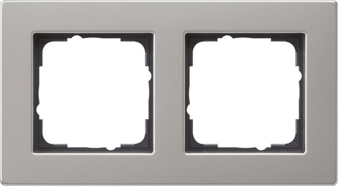 Gira E2 cover frame for flat installation stainless steel — 0212335