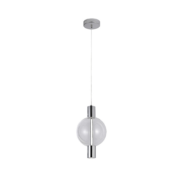 ACA Lighting BLOOM-PENDANT LAMP CHROME METAL + GLASS LED 5W 3000K 400LM IP20 — HM25139SM