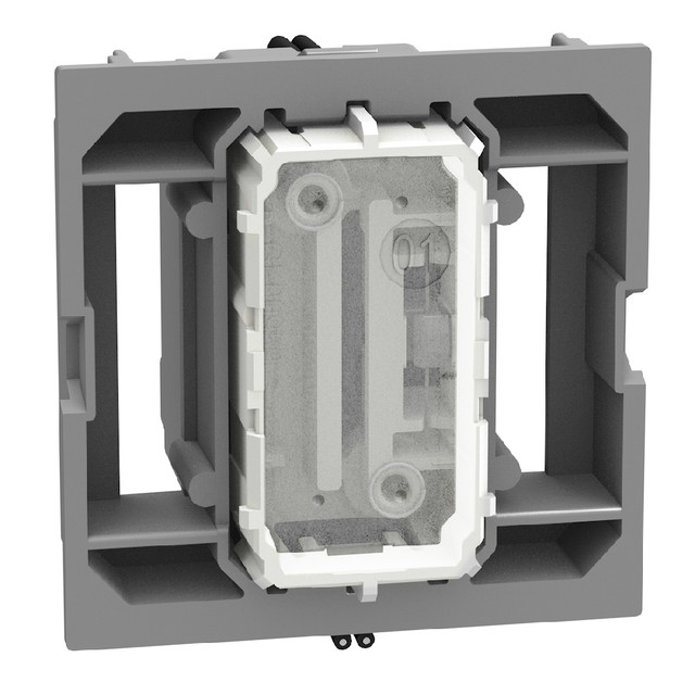 BTicino 4-way switch 1P 10AX 2 modules, neutral, rocker, lightable, screw & plate terminals — Y4054M2LB