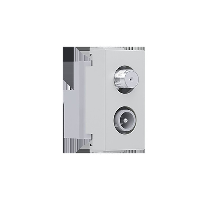 ACA Lighting MODYS SAT TV-R SOCKET THROUGH-LINE IVORY 1 M. IP20 — 10101312243