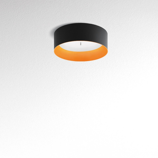 Artemide Tagora Ceiling 570 - LED 3000K - Dali SwitchDim - Black/Orange — M248211 — manufacturer representative image