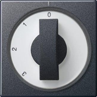 Gira Cover with toggle switch for three-stage switch anthracite Zero setting — 066928