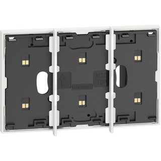 BTicino Electrified frame for the installation of up to 3 digital controls. White. — KW8102P1